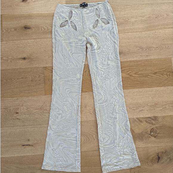 I.AM.GIA - Amina Burnout Print Pants on Velvet in Beige - Picture 1 of 8